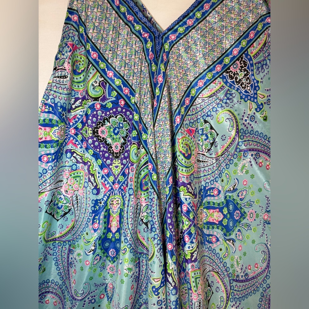 Women’s Boho Print Harem Tapered wide-leg Jumpsuit NWOT One size - Picture 3 of 6